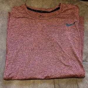 Nike Dri-Fit Long Sleeve Shirt - Maroon (XL)